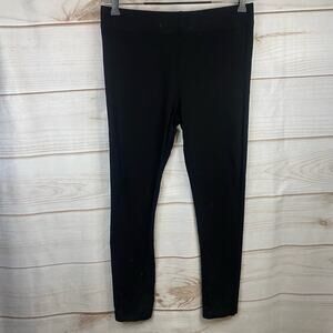 Shein Solid Black Elastic Waist Band Leggings size Large